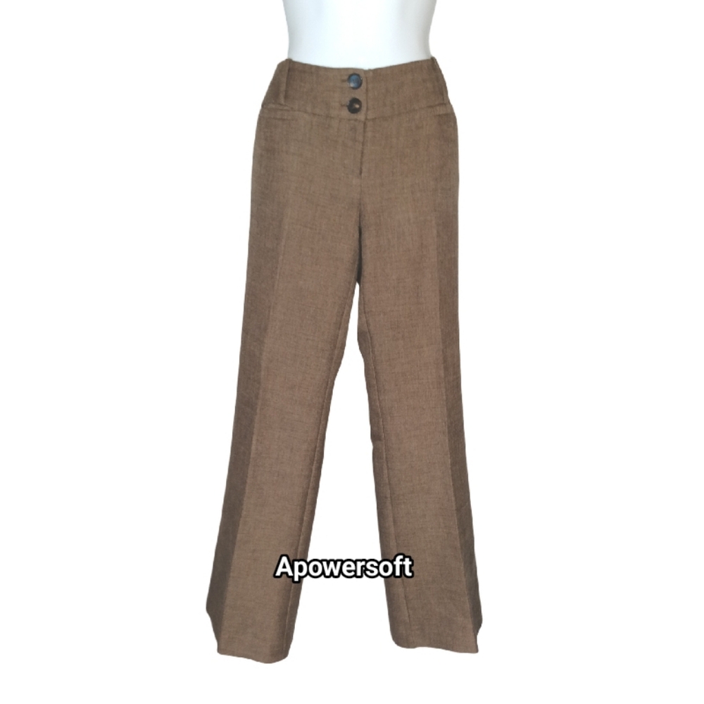 Brown Low-Rise Trousers — Express Drew Fit — Size 6